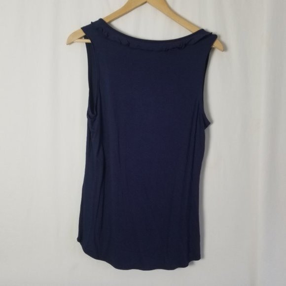 NWT Max Studio navy sleeveless top size M (145) - Picture 4 of 6